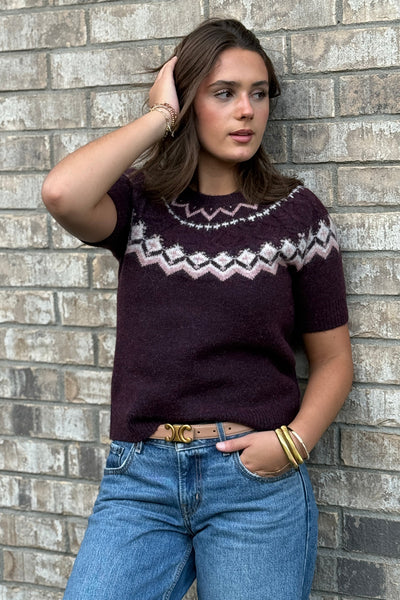 Orson Short Sleeve Fairisle Sweater