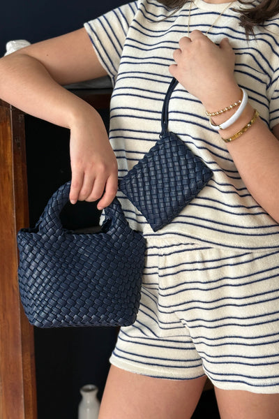 Rachel Mini Tote, Navy