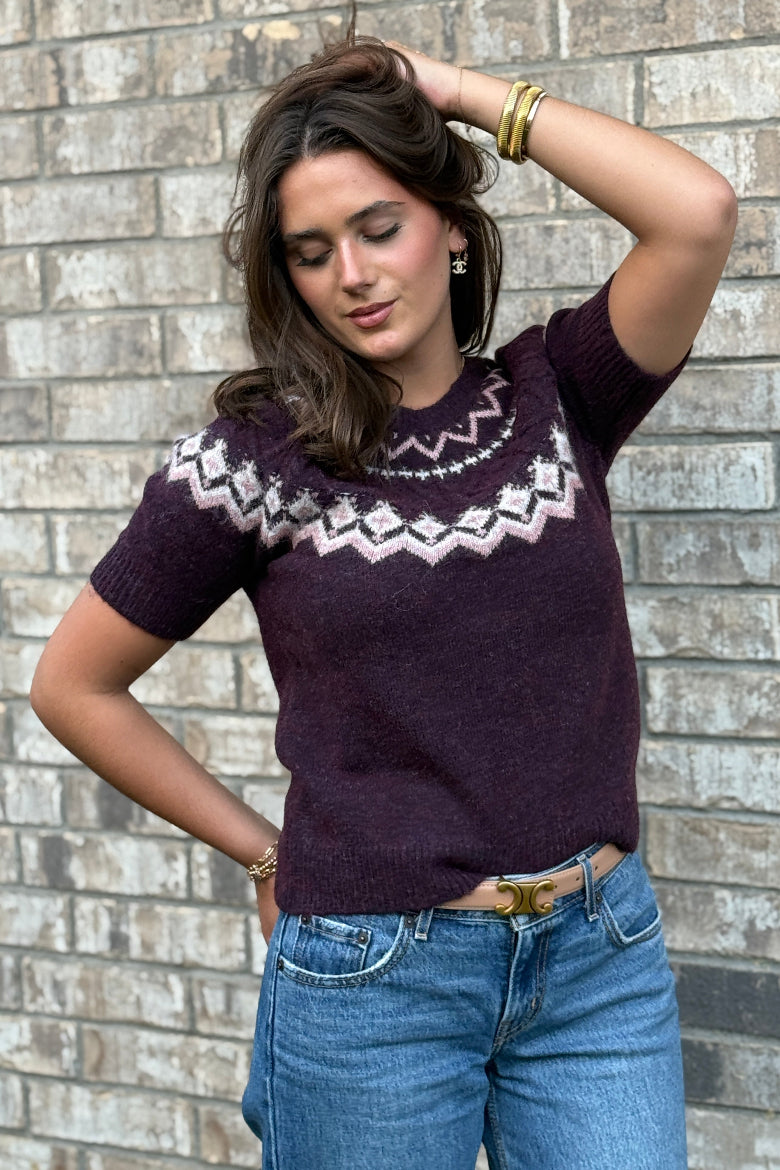 Orson Short Sleeve Fairisle Sweater