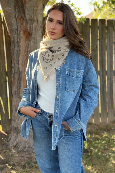 Lummie Large Scarf, Wheat