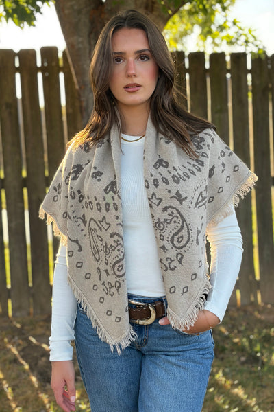 Lummie Large Scarf, Wheat