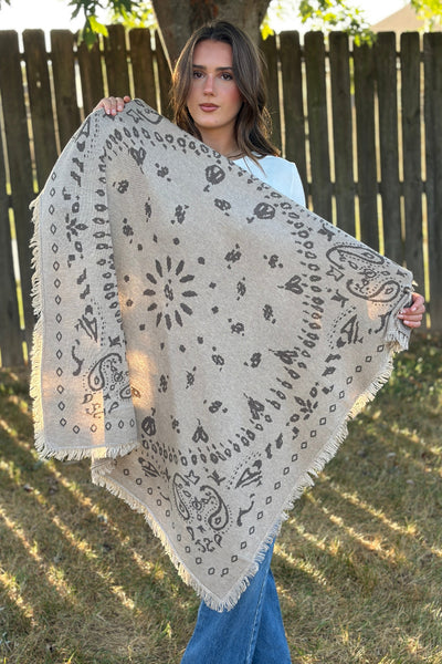 Lummie Large Scarf, Wheat