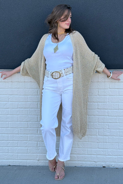 PRE-ORDER JULY Marisol Fishnet Crochet Cardigan/Cover-up