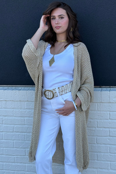 PRE-ORDER JULY Marisol Fishnet Crochet Cardigan/Cover-up