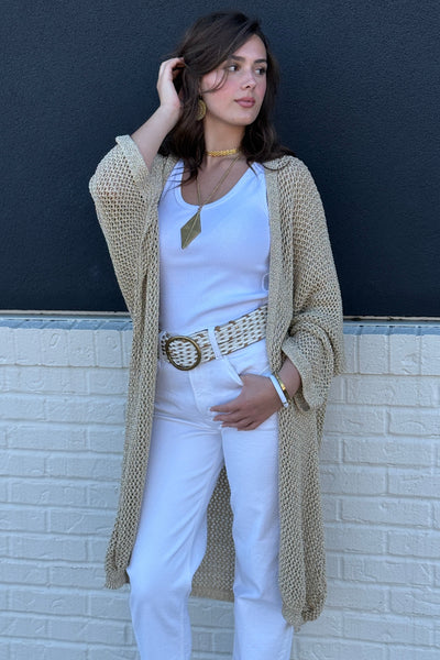 PRE-ORDER JUNE Marisol Fishnet Crochet Cardigan/Cover-up - RUST & Co.