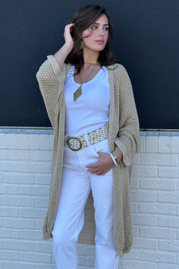 PRE-ORDER JULY Marisol Fishnet Crochet Cardigan/Cover-up - RUST & Co.