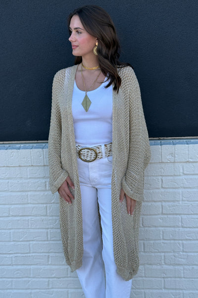 PRE-ORDER JULY Marisol Fishnet Crochet Cardigan/Cover-up