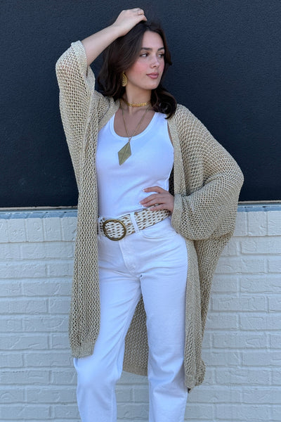 PRE-ORDER JULY Marisol Fishnet Crochet Cardigan/Cover-up