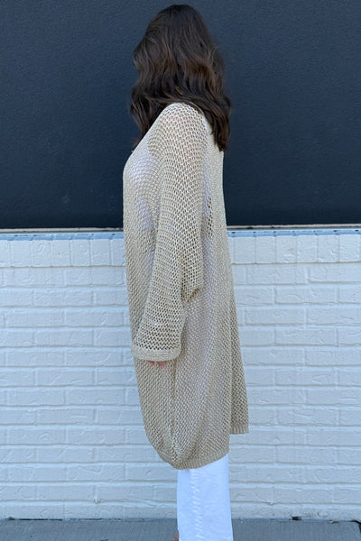 PRE-ORDER JULY Marisol Fishnet Crochet Cardigan/Cover-up