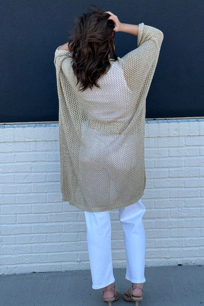 PRE-ORDER JULY Marisol Fishnet Crochet Cardigan/Cover-up