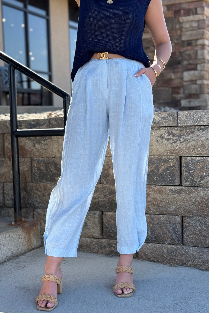 Brittany Linen Ankle Length Pants