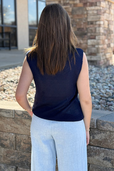 Mia Italian Sweater, Navy