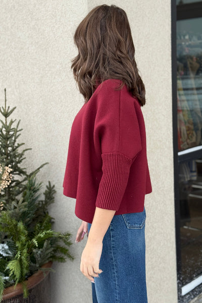 Abby Mock Neck Boxy Sweater