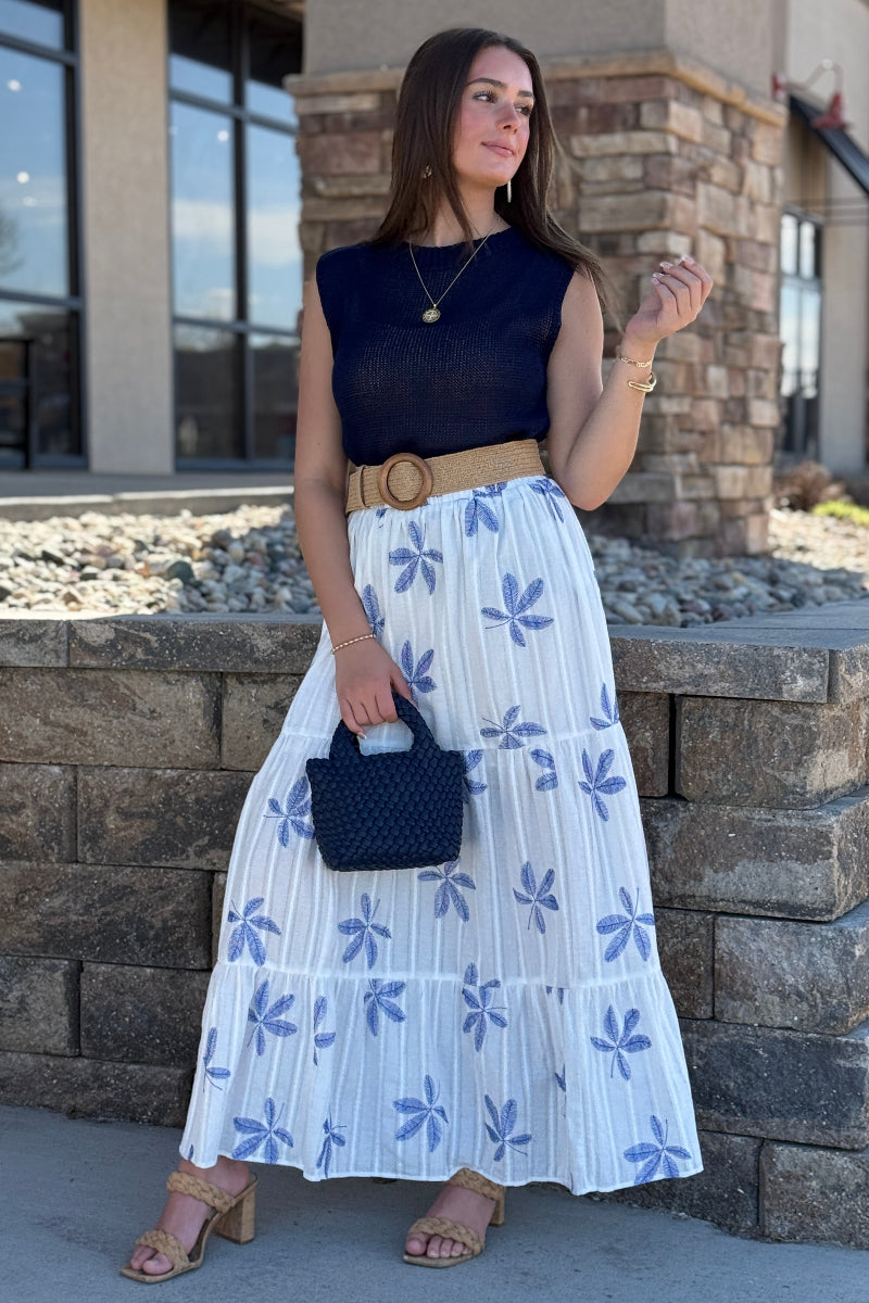 Woven Belt w/ Wood Buckle, Natural