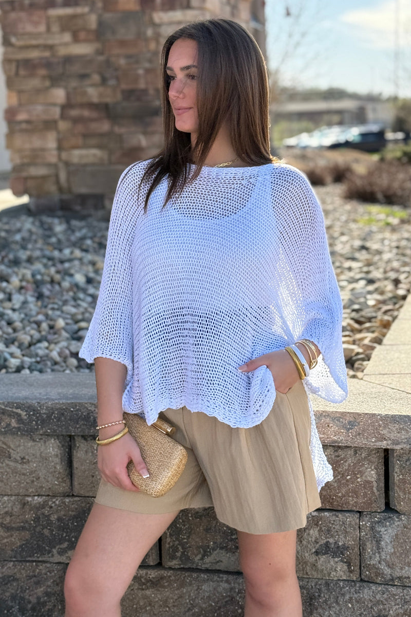 Calypso Loose Fit Open Knit Sweater