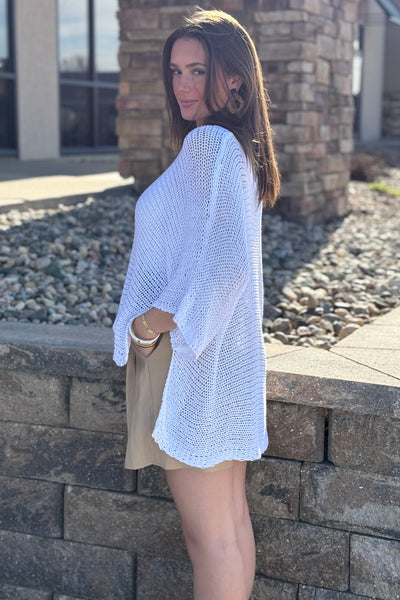 Calypso Loose Fit Open Knit Sweater