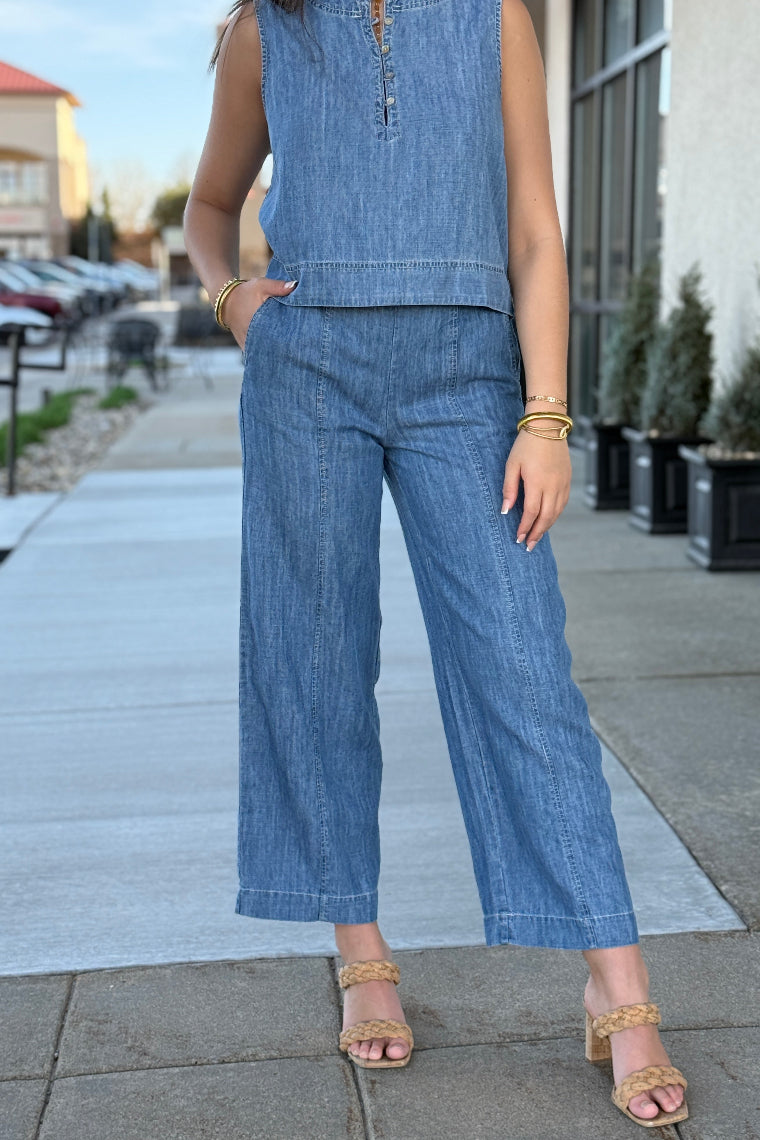 Bella Dahl Denim Chambray Pants
