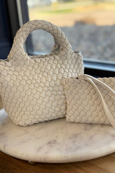 Rachel Mini Tote, Off White