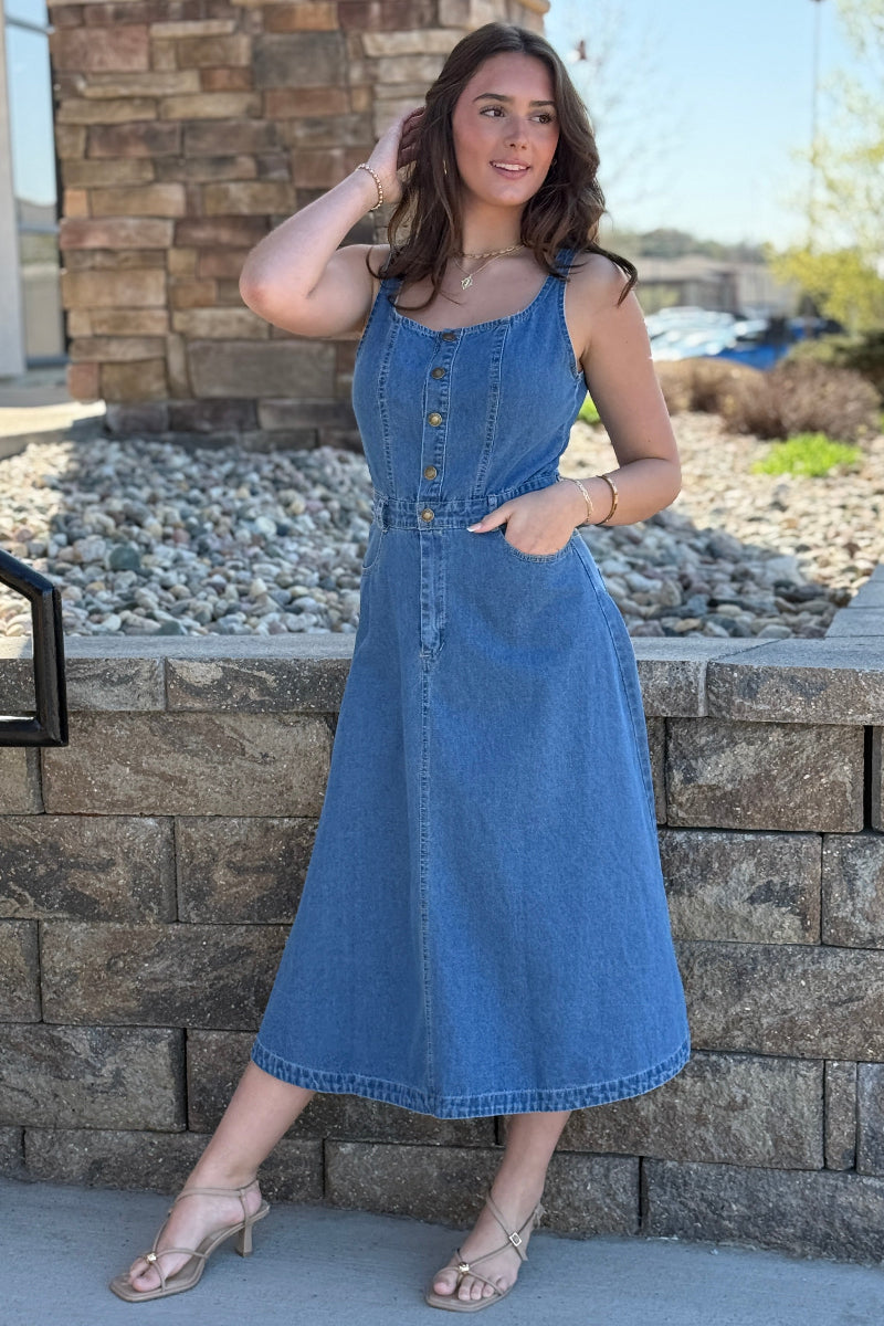 Emily Denim Dress Blue / M