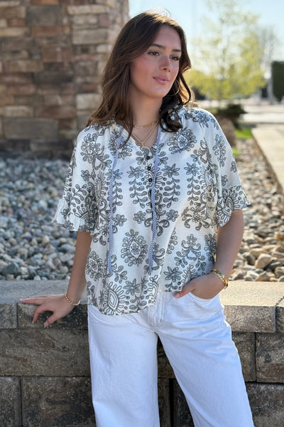 Delphina Printed Top