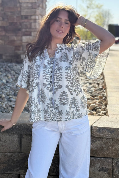 Delphina Printed Top