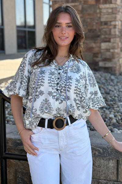 Delphina Printed Top