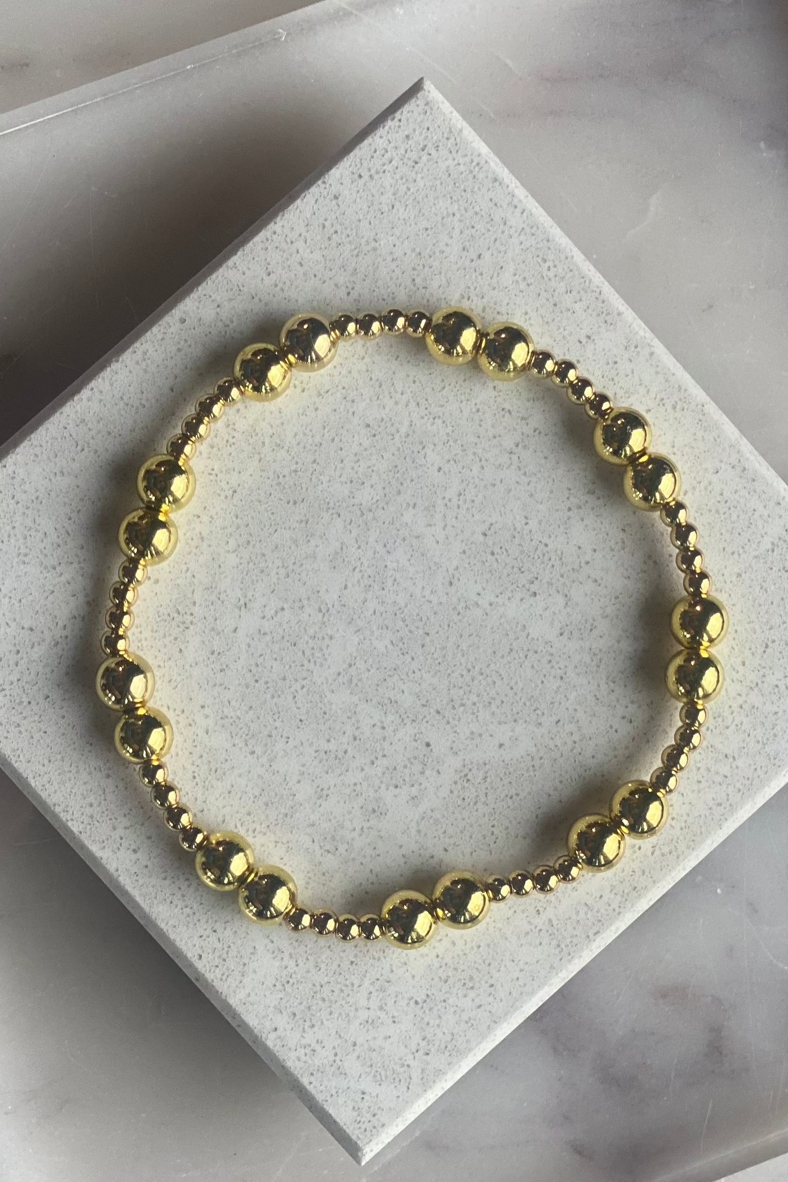 Maya Beaded Bracelet, Gold