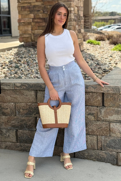 Avery Striped Linen Pants