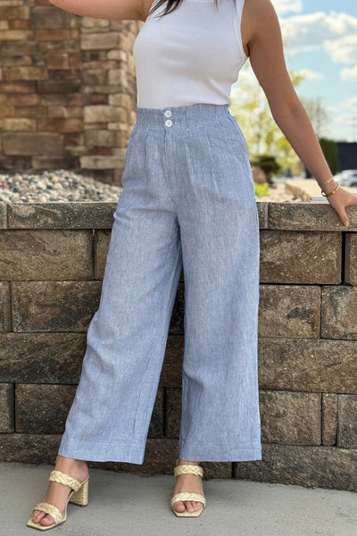 Avery Striped Linen Pants