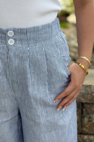 Avery Striped Linen Pants