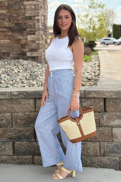 Avery Striped Linen Pants