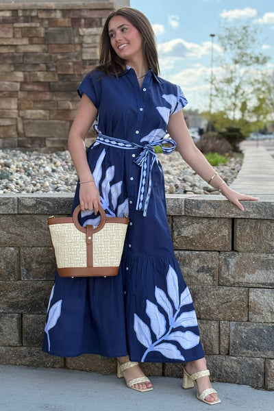 .Ada Raffia/Leather Tote