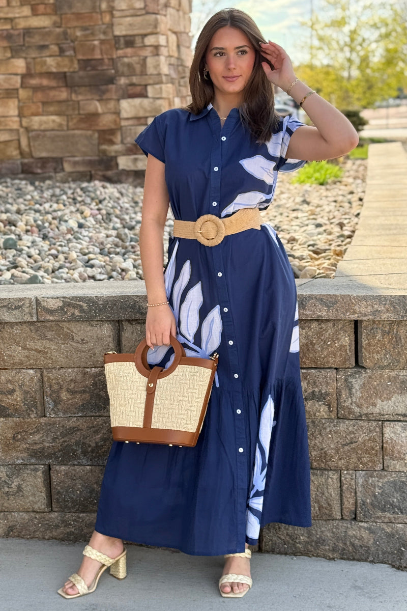 .Ada Raffia/Leather Tote