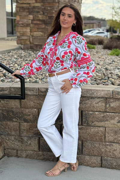 Juno Block Print Button Down
