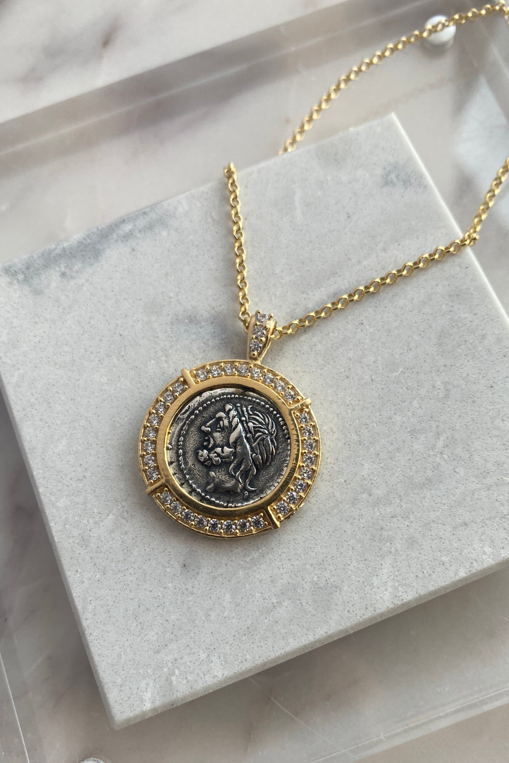 .Jupiter Coin Pendant Necklace
