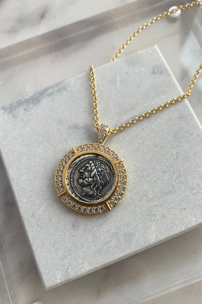 .Jupiter Coin Pendant Necklace