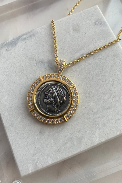 .Jupiter Coin Pendant Necklace