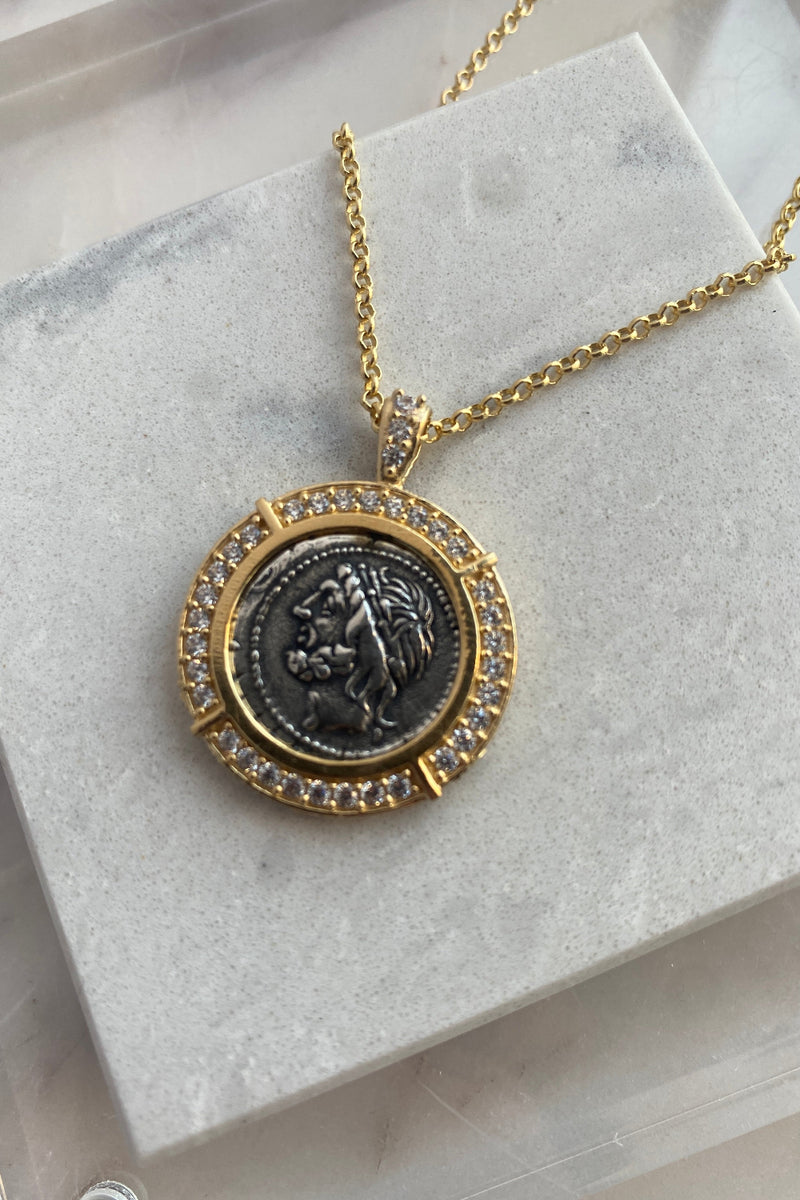 .Jupiter Coin Pendant Necklace