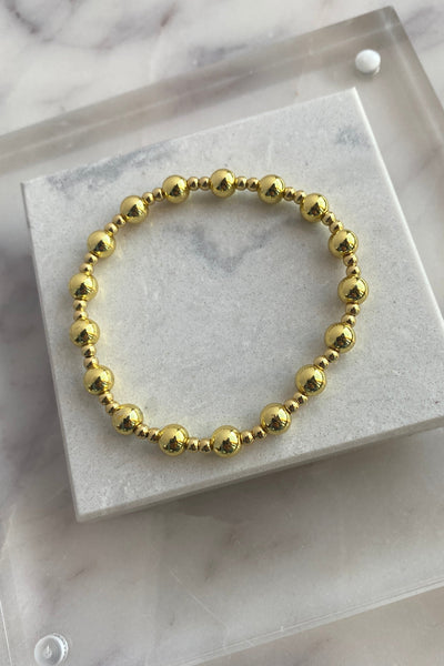.Lucy Beaded Bracelet, Gold