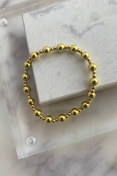 .Lucy Beaded Bracelet, Gold