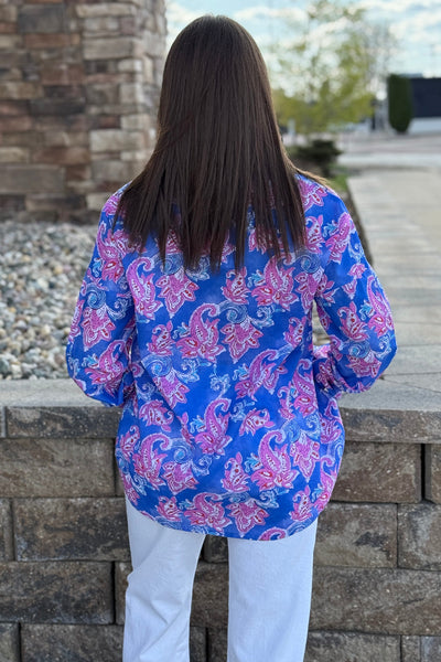 Remi Block Print Button Down