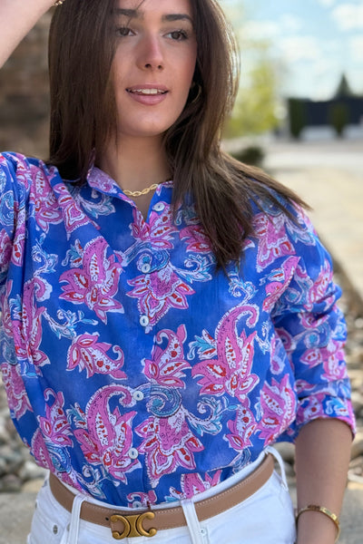 Remi Block Print Button Down