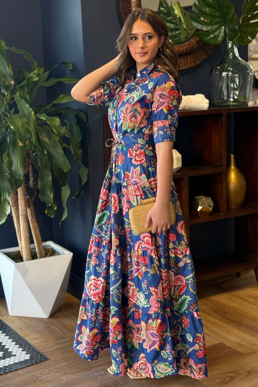 Kiara Maxi Dress, Multi Floral Multi Floral / L
