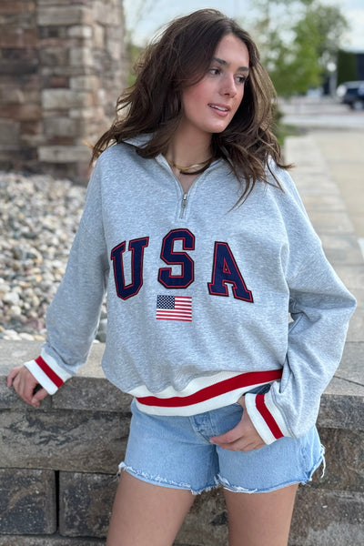 USA Half Zip Pullover
