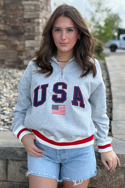 USA Half Zip Pullover