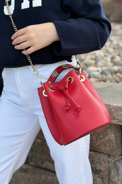.Etta Leather Bucket Bag