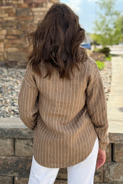 Giorgia Dobby Stripe Button Down