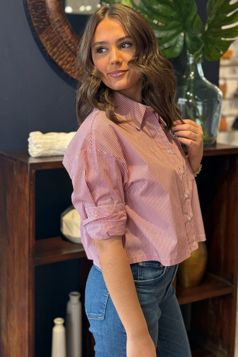 .Jenny Stripe Button Down