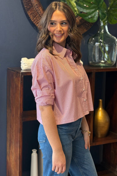 .Jenny Stripe Button Down