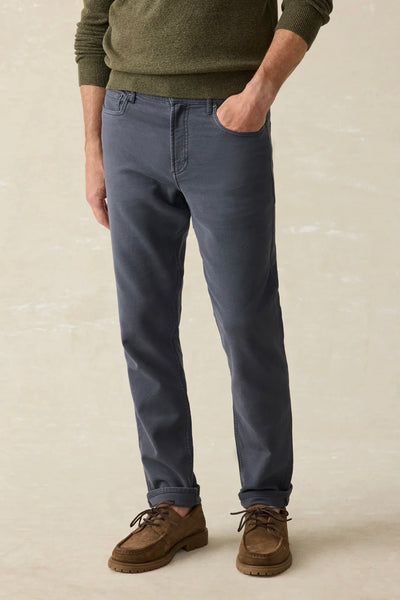 .Faherty Stretch Terry 5-Pocket Pants, Navy